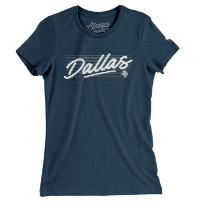 Dallas Retro Women's T-Shirt-Navy-Allegiant Goods Co. Vintage Sports Apparel