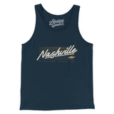 Nashville Retro Men/Unisex Tank Top-Navy-Allegiant Goods Co. Vintage Sports Apparel