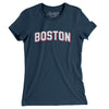 Boston Varsity Women's T-Shirt-Navy-Allegiant Goods Co. Vintage Sports Apparel