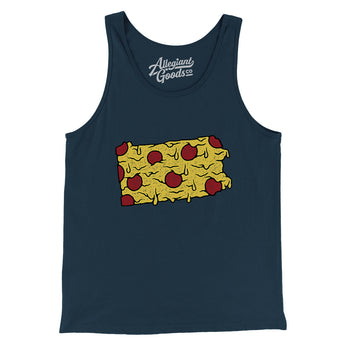 Pennsylvania Pizza State Men/Unisex Tank Top-Allegiant Goods Co. Vintage Sports Apparel