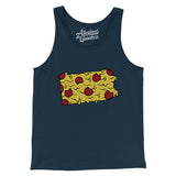 Pennsylvania Pizza State Men/Unisex Tank Top-Allegiant Goods Co. Vintage Sports Apparel