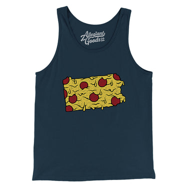 Pennsylvania Pizza State Men/Unisex Tank Top-Allegiant Goods Co. Vintage Sports Apparel