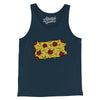 Pennsylvania Pizza State Men/Unisex Tank Top-Navy-Allegiant Goods Co. Vintage Sports Apparel