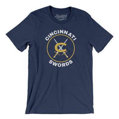 Cincinnati Swords Hockey Men/Unisex T-Shirt-Navy-Allegiant Goods Co. Vintage Sports Apparel