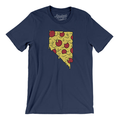 Nevada Pizza State Men/Unisex T-Shirt-Navy-Allegiant Goods Co. Vintage Sports Apparel