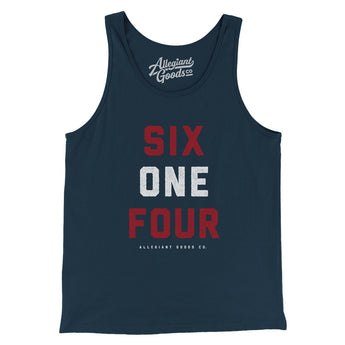 Columbus 614 Men/Unisex Tank Top-Navy-Allegiant Goods Co. Vintage Sports Apparel