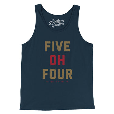 New Orleans 504 Men/Unisex Tank Top-Navy-Allegiant Goods Co. Vintage Sports Apparel