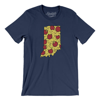 Indiana Pizza State Men/Unisex T-Shirt-Navy-Allegiant Goods Co. Vintage Sports Apparel