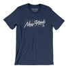 New York Retro Men/Unisex T-Shirt-Navy-Allegiant Goods Co. Vintage Sports Apparel