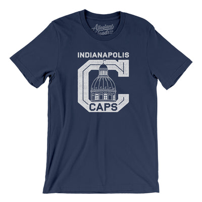 Indianapolis Caps Men/Unisex T-Shirt-Navy-Allegiant Goods Co. Vintage Sports Apparel