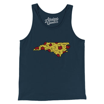 North Carolina Pizza State Men/Unisex Tank Top-Allegiant Goods Co. Vintage Sports Apparel