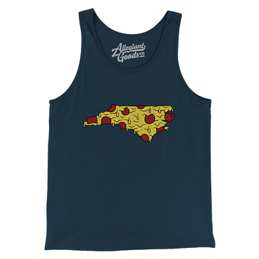 North Carolina Pizza State Men/Unisex Tank Top-Allegiant Goods Co. Vintage Sports Apparel