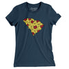 South Carolina Pizza State Women's T-Shirt-Navy-Allegiant Goods Co. Vintage Sports Apparel