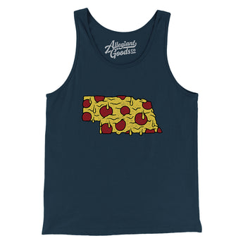 Nebraska Pizza State Men/Unisex Tank Top-Allegiant Goods Co. Vintage Sports Apparel