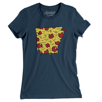 Arkansas Pizza State Women's T-Shirt-Allegiant Goods Co. Vintage Sports Apparel