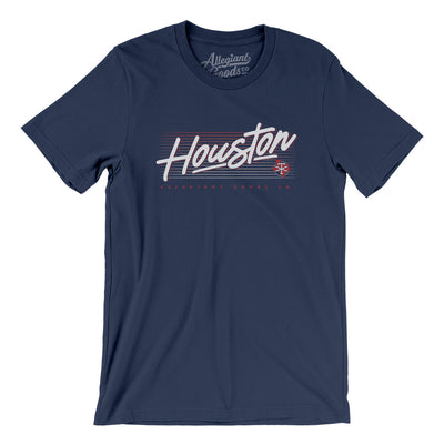 Houston Retro Men/Unisex T-Shirt-Navy-Allegiant Goods Co. Vintage Sports Apparel