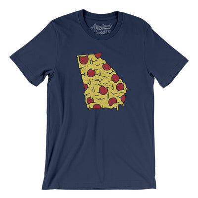 Georgia Pizza State Men/Unisex T-Shirt-Navy-Allegiant Goods Co. Vintage Sports Apparel