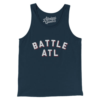 Battle Atl Men/Unisex Tank Top-Navy-Allegiant Goods Co. Vintage Sports Apparel