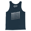 Dallas Vintage Repeat Men/Unisex Tank Top-Navy-Allegiant Goods Co. Vintage Sports Apparel