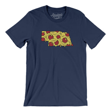 Nebraska Pizza State Men/Unisex T-Shirt-Allegiant Goods Co. Vintage Sports Apparel