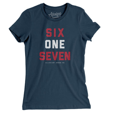 Boston 617 Women's T-Shirt-Allegiant Goods Co. Vintage Sports Apparel