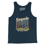 Sequoia National Park Men/Unisex Tank Top-Navy-Allegiant Goods Co. Vintage Sports Apparel