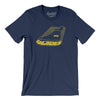 Erie Blades Men/Unisex T-Shirt-Navy-Allegiant Goods Co. Vintage Sports Apparel