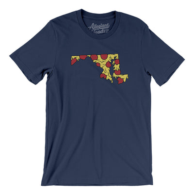 Maryland Pizza State Men/Unisex T-Shirt-Navy-Allegiant Goods Co. Vintage Sports Apparel