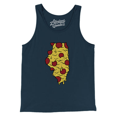 Illinois Pizza State Men/Unisex Tank Top-Allegiant Goods Co. Vintage Sports Apparel