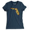 Florida Pizza State Women's T-Shirt-Navy-Allegiant Goods Co. Vintage Sports Apparel
