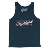 Cleveland Retro Men/Unisex Tank Top-Navy-Allegiant Goods Co. Vintage Sports Apparel