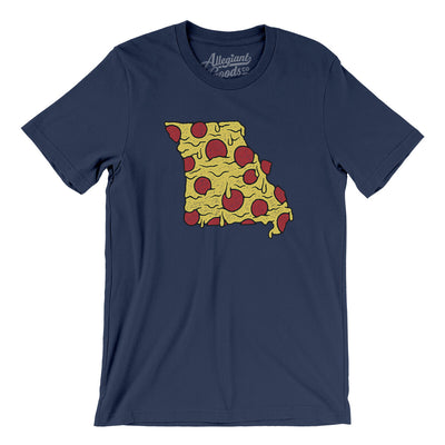 Missouri Pizza State Men/Unisex T-Shirt-Navy-Allegiant Goods Co. Vintage Sports Apparel
