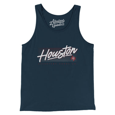 Houston Retro Men/Unisex Tank Top-Allegiant Goods Co. Vintage Sports Apparel