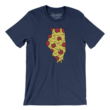 Illinois Pizza State Men/Unisex T-Shirt-Allegiant Goods Co. Vintage Sports Apparel