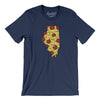 Illinois Pizza State Men/Unisex T-Shirt-Navy-Allegiant Goods Co. Vintage Sports Apparel