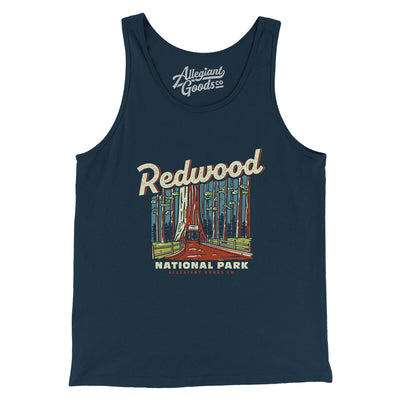 Redwood National Park Men/Unisex Tank Top-Navy-Allegiant Goods Co. Vintage Sports Apparel