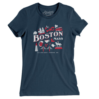 Boston Things Women's T-Shirt-Allegiant Goods Co. Vintage Sports Apparel