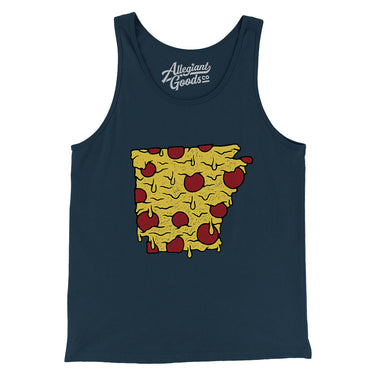 Arkansas Pizza State Men/Unisex Tank Top-Allegiant Goods Co. Vintage Sports Apparel