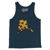 Alaska Pizza State Men/Unisex Tank Top-Navy-Allegiant Goods Co. Vintage Sports Apparel