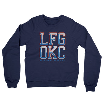 Lfg Okc Midweight French Terry Crewneck Sweatshirt-Allegiant Goods Co. Vintage Sports Apparel
