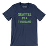 Seattle Football By A Thousand Men/Unisex T-Shirt-Navy-Allegiant Goods Co. Vintage Sports Apparel