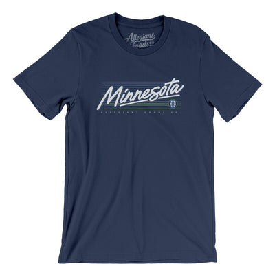 Minnesota Retro Men/Unisex T-Shirt-Navy-Allegiant Goods Co. Vintage Sports Apparel