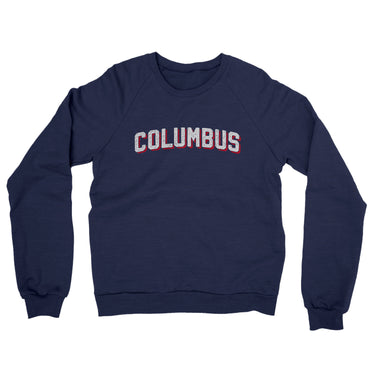 Columbus Varsity Midweight French Terry Crewneck Sweatshirt-Allegiant Goods Co. Vintage Sports Apparel