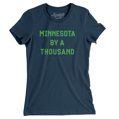 Minnesota By A Thousand Women's T-Shirt-Navy-Allegiant Goods Co. Vintage Sports Apparel