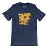Arkansas Pizza State Men/Unisex T-Shirt-Navy-Allegiant Goods Co. Vintage Sports Apparel