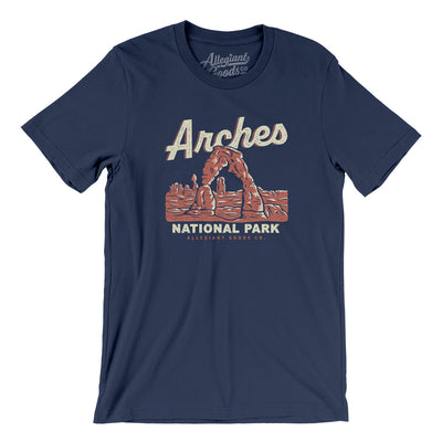 Arches National Park Men/Unisex T-Shirt-Navy-Allegiant Goods Co. Vintage Sports Apparel