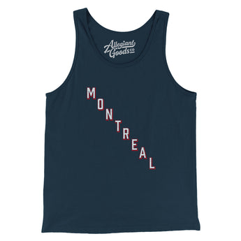 Montreal Hockey Jersey Men/Unisex Tank Top-Navy-Allegiant Goods Co. Vintage Sports Apparel