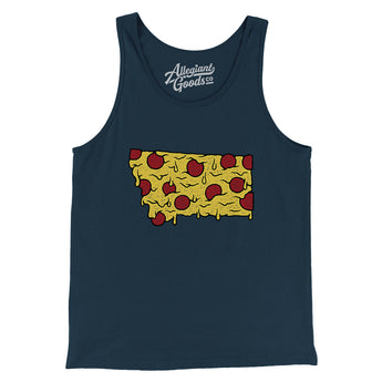 Montana Pizza State Men/Unisex Tank Top-Allegiant Goods Co. Vintage Sports Apparel