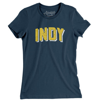 Indy Varsity Women's T-Shirt-Navy-Allegiant Goods Co. Vintage Sports Apparel