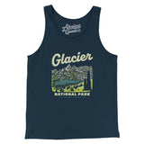 Glacier National Park Men/Unisex Tank Top-Navy-Allegiant Goods Co. Vintage Sports Apparel